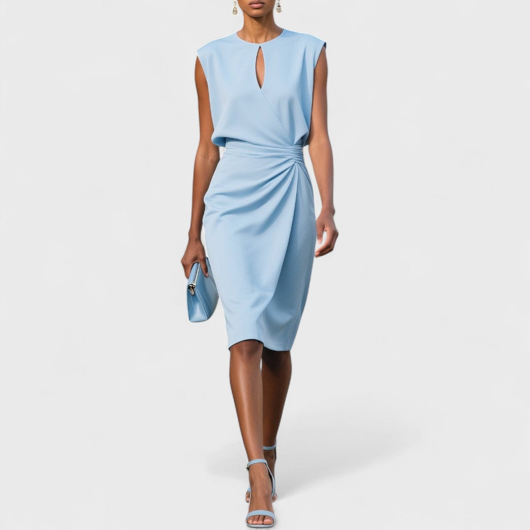 Elegant Midi Dress with Refined Details