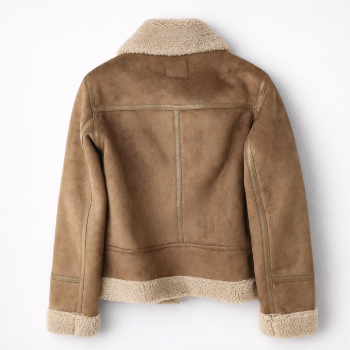Shearling Suede Aviator Jacket