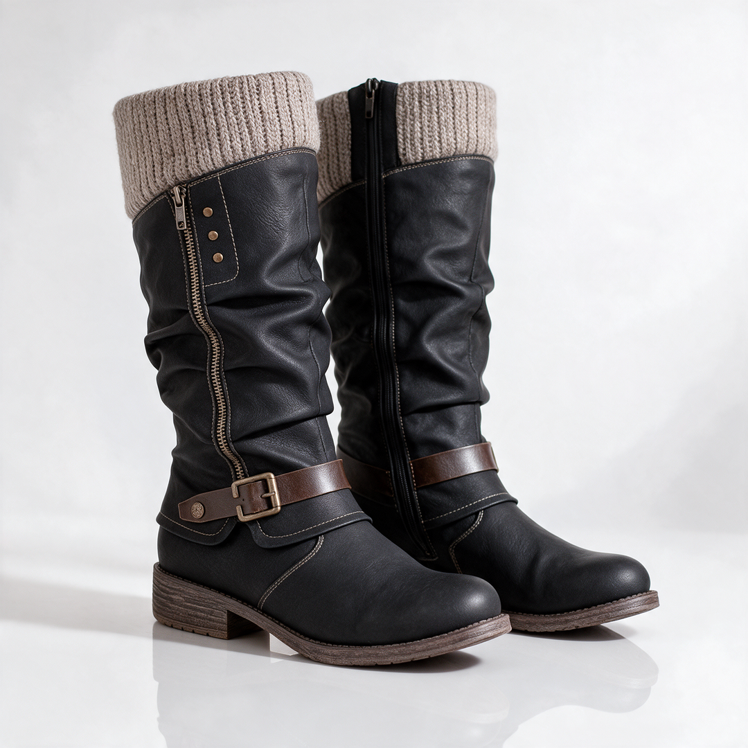 Mid-Calf Buckle Boots