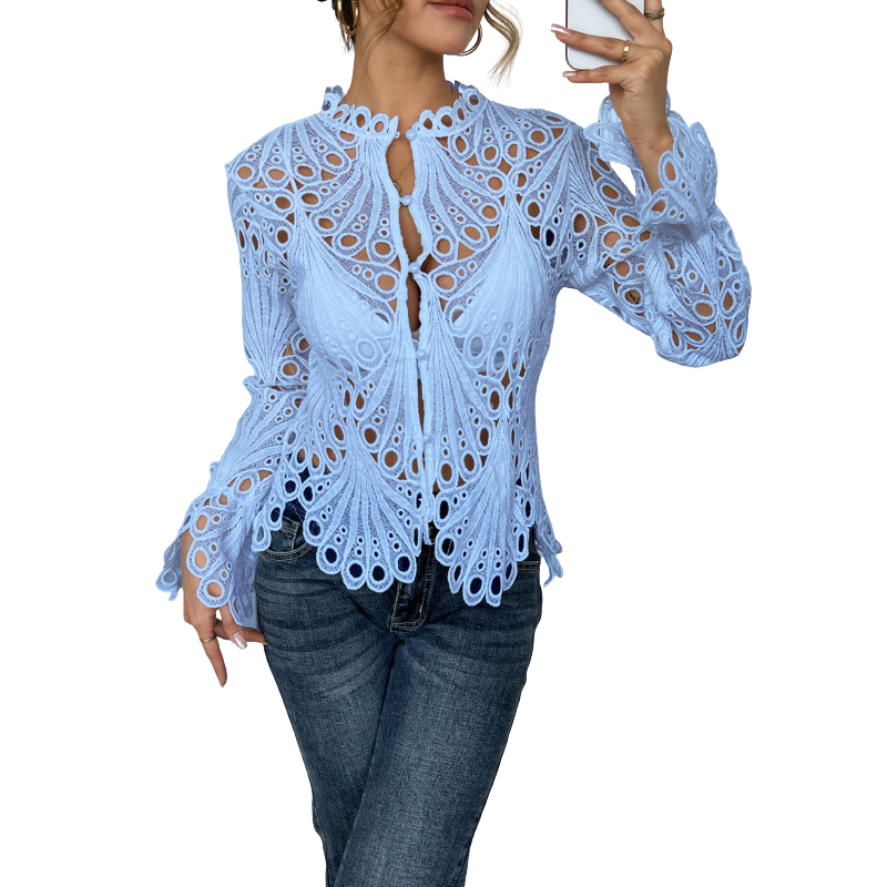 Chic Flounce Sleeve Blouse