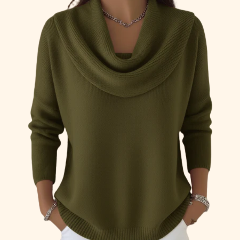 Draped Neck Sweater