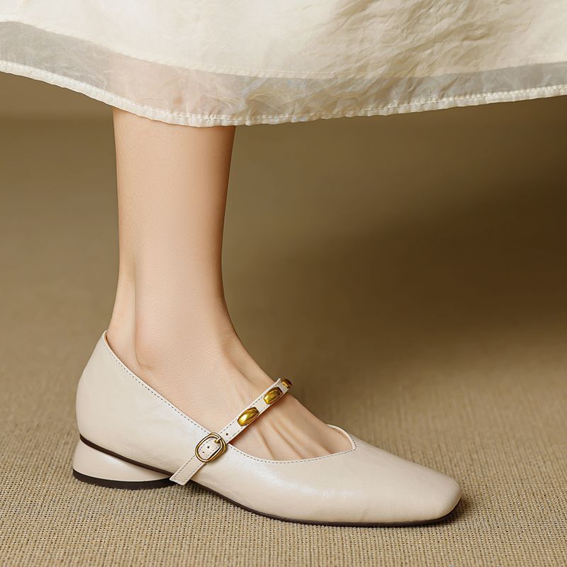 Genuine Leather Flats Aubrey