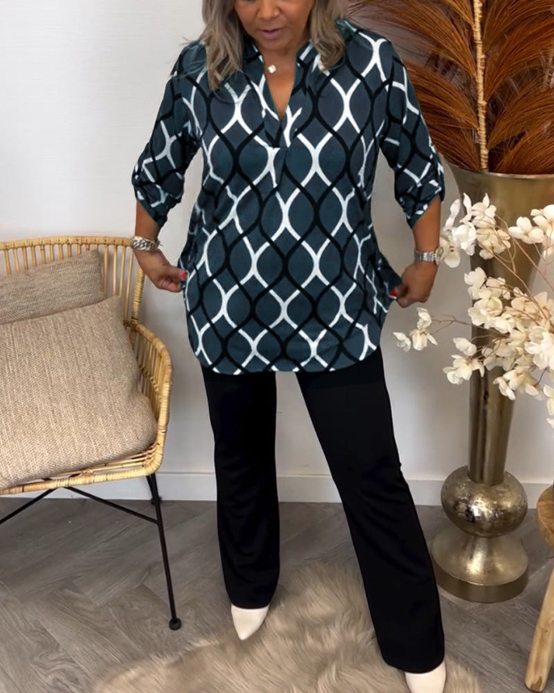 Graphic Print Blouse