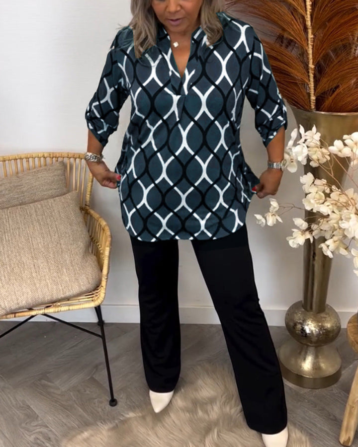 Graphic Print Blouse