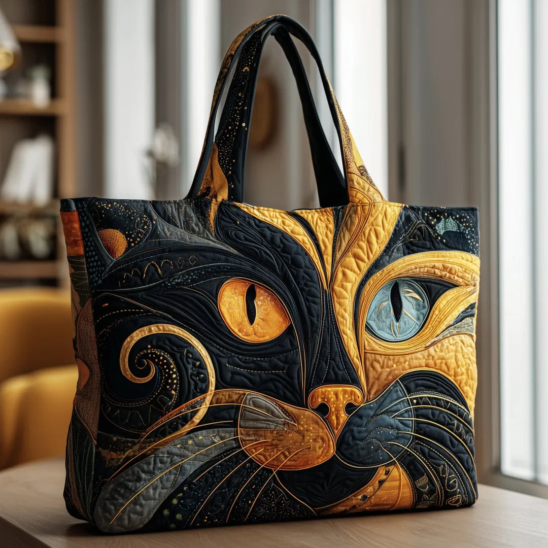 Mystic Cat Handmade Tote Bag
