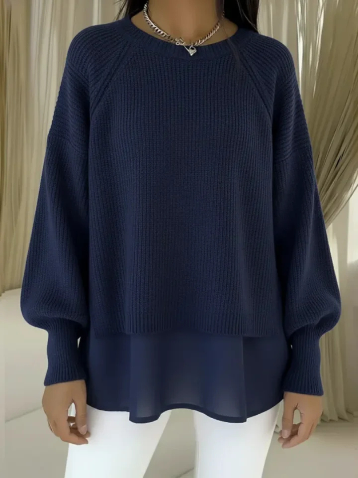 Two-Piece Effect Knit Sweater