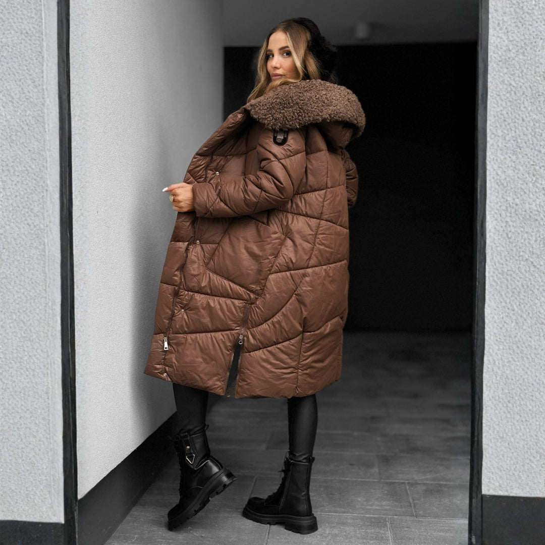 Quilted Coat with Hood