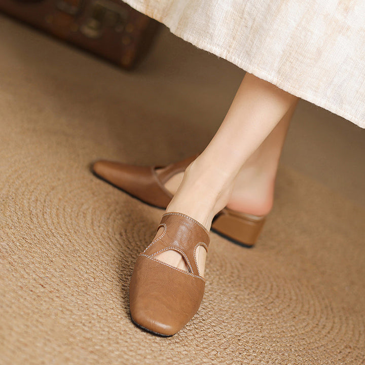 Genuine Leather Mules