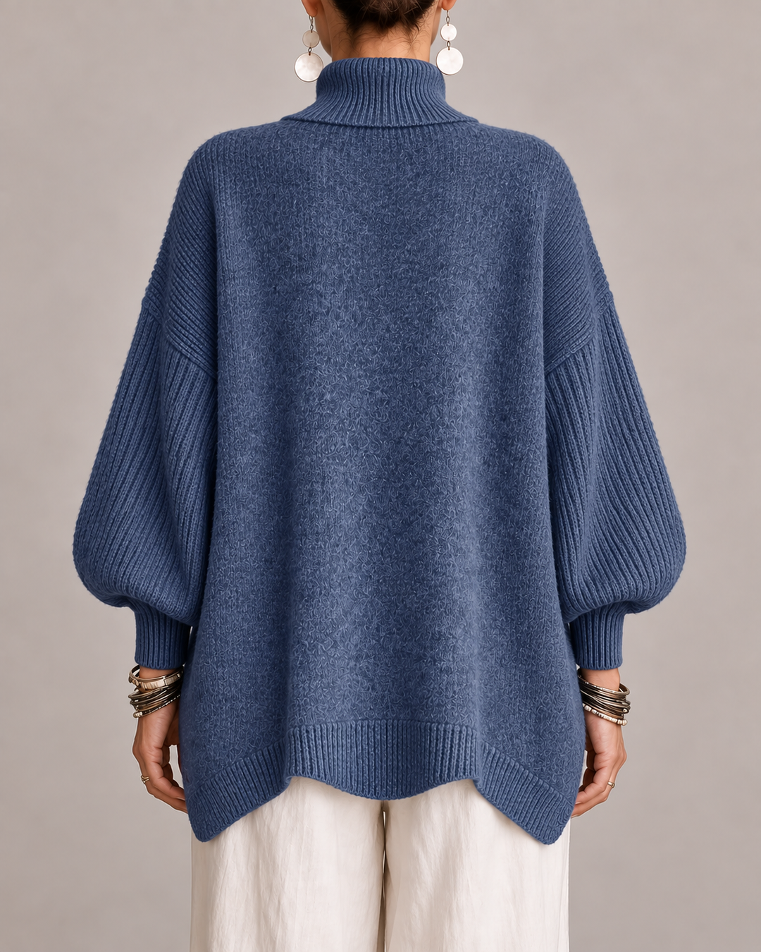 Elegant Oversized Turtleneck Sweater
