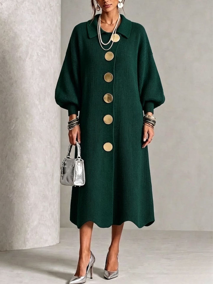 Long Sleeve Button-Down Dress