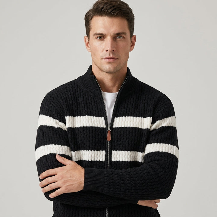 Textured Cable Knit Cardigan