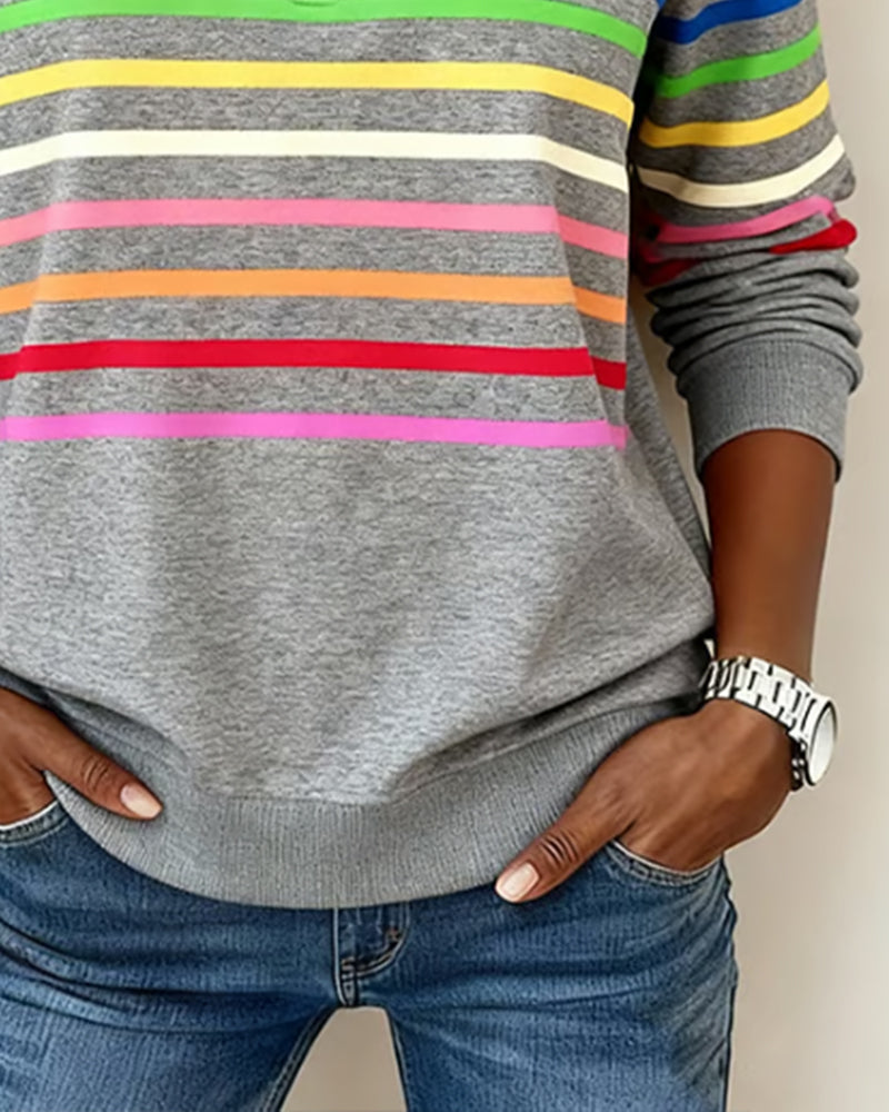 Casual Sweater with Colorful Comfort