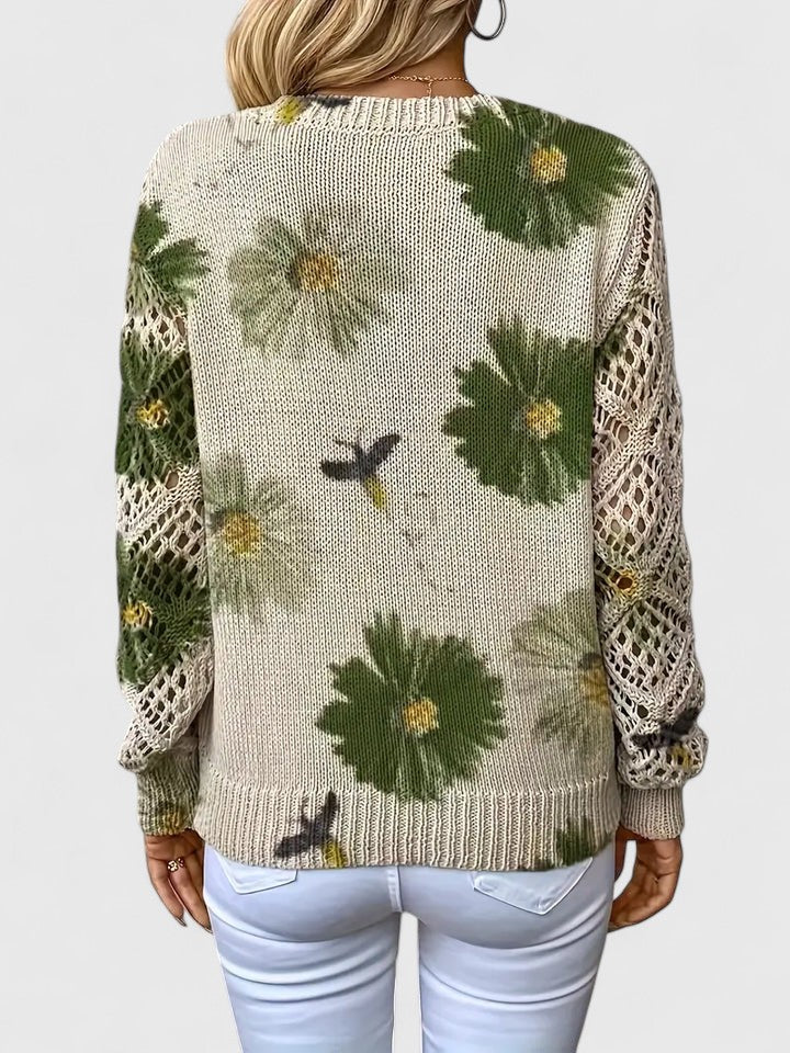 Elegant Floral Sweater