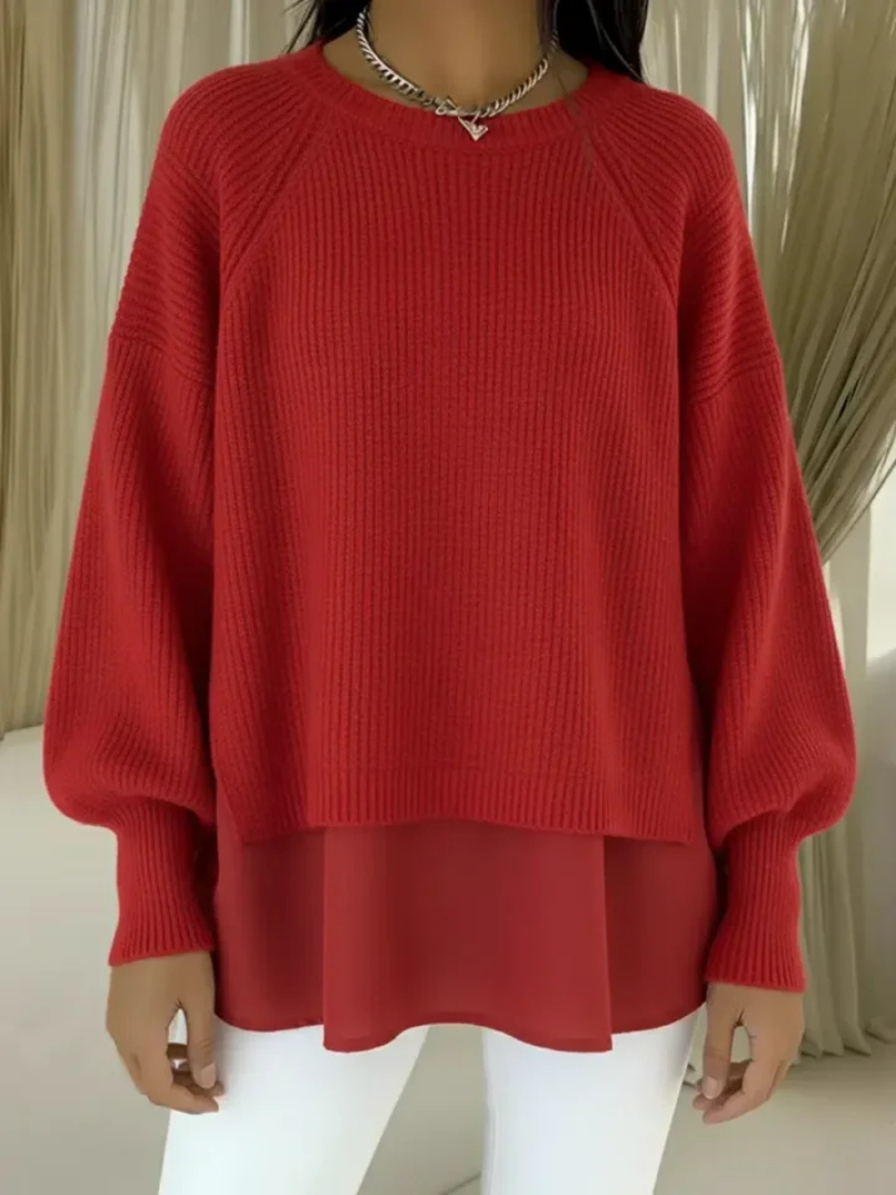 Two-Piece Effect Knit Sweater