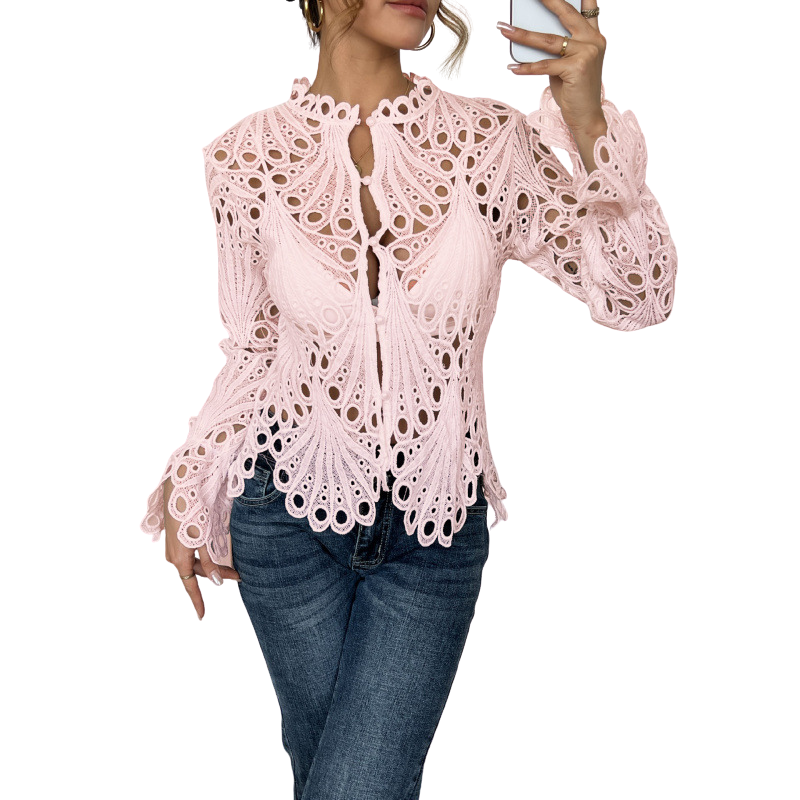 Chic Flounce Sleeve Blouse