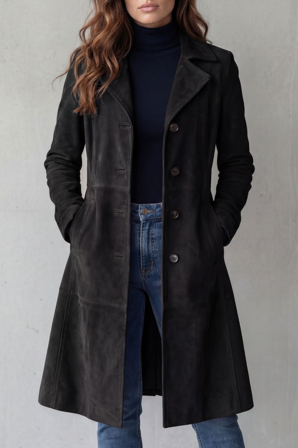 Vintage Suede Long Coat
