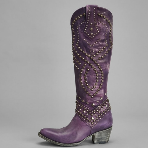 Western Knee-High Boots