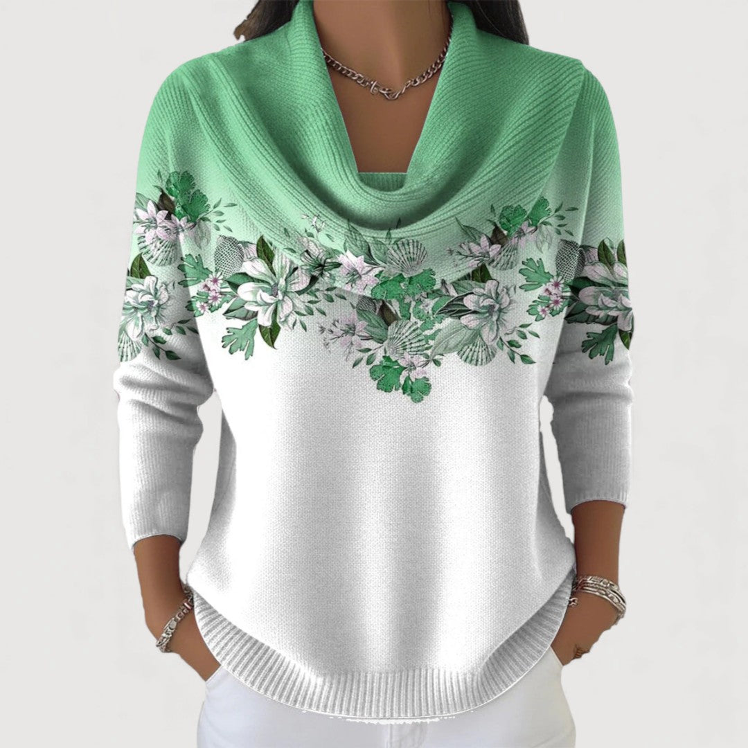 Floral Turtleneck Sweater Kalani