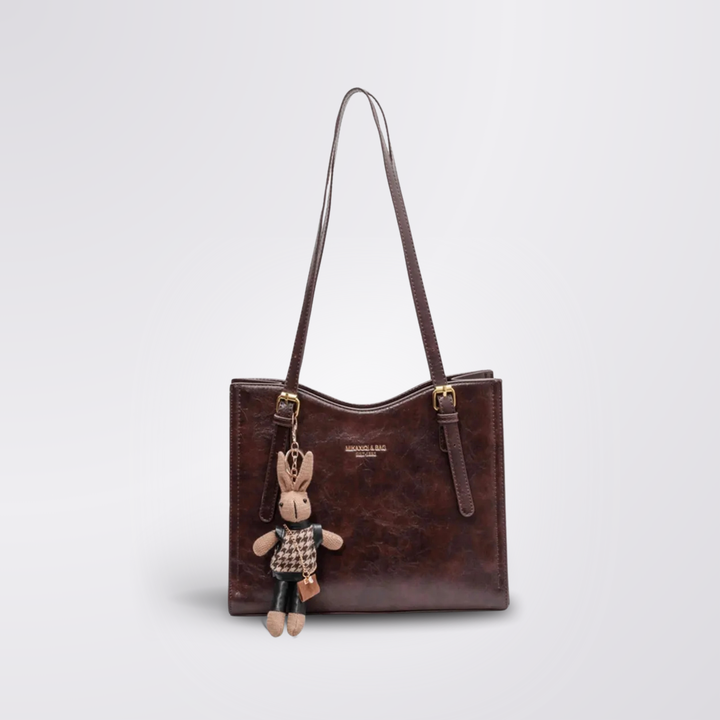Vintage Vegan Leather Shoulder Bag