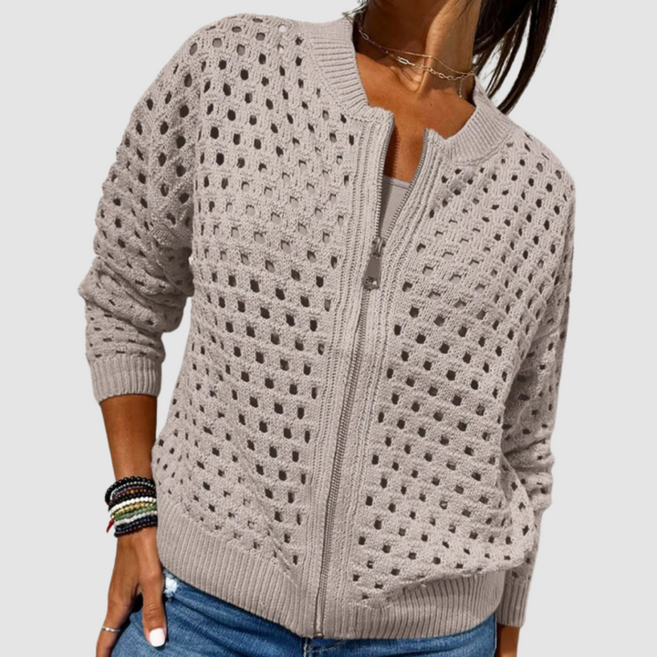 Knitted Cardigan with Zipper
