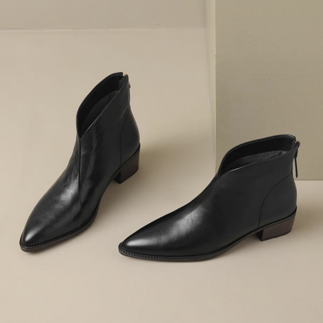 Low Heel Luxury Ankle Boots