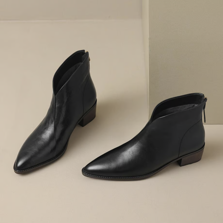 Low Heel Luxury Ankle Boots