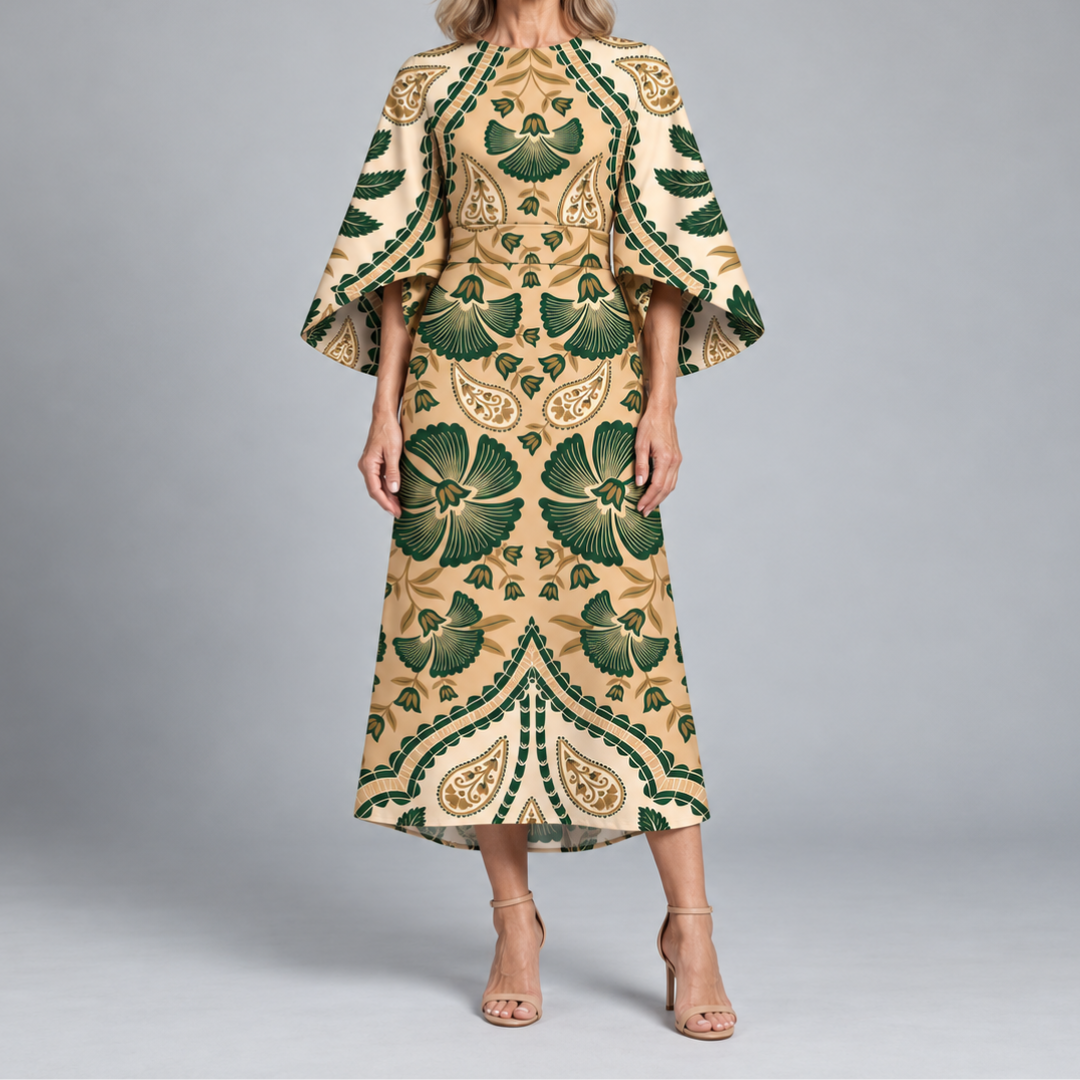Statement Print Midi Dress