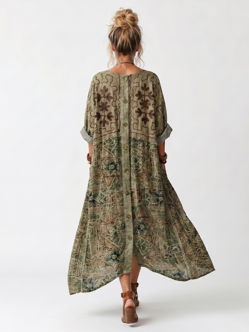 Oversized Button Maxi Dress