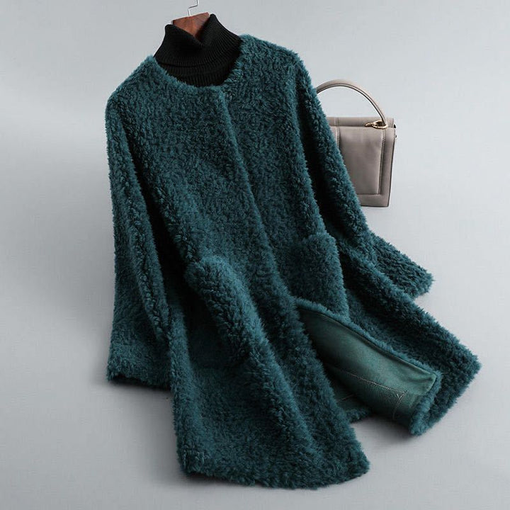 Shearling Teddy Coat of Genuine Lambskin