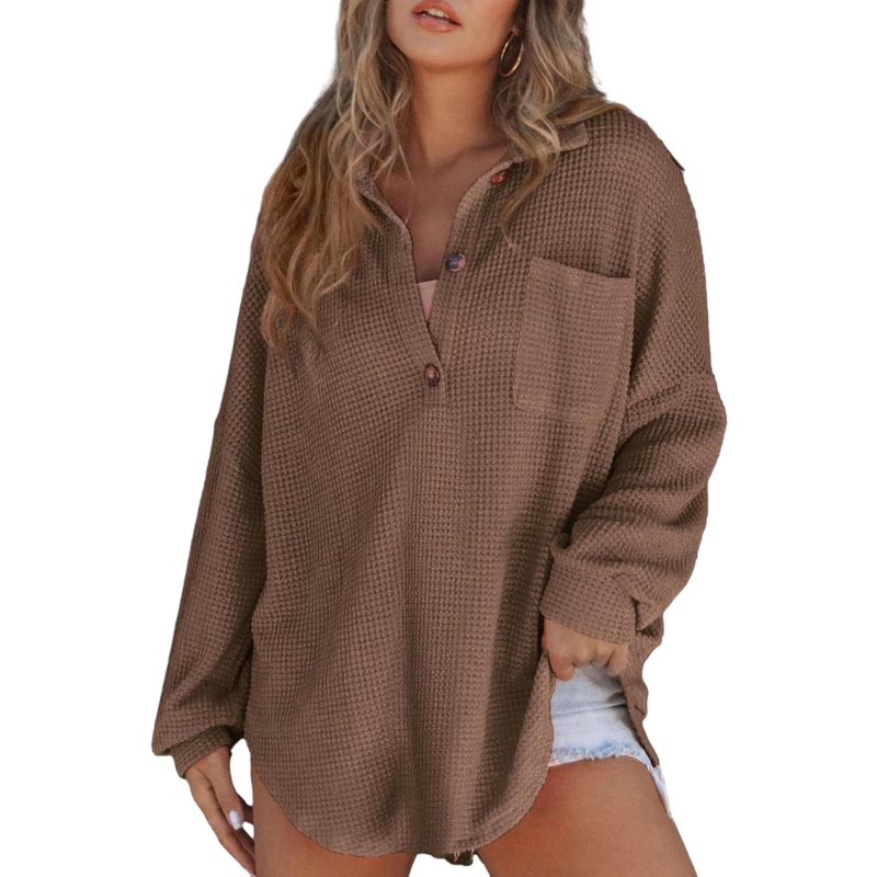 Casual Lightweight V-neck Tunic Blouse