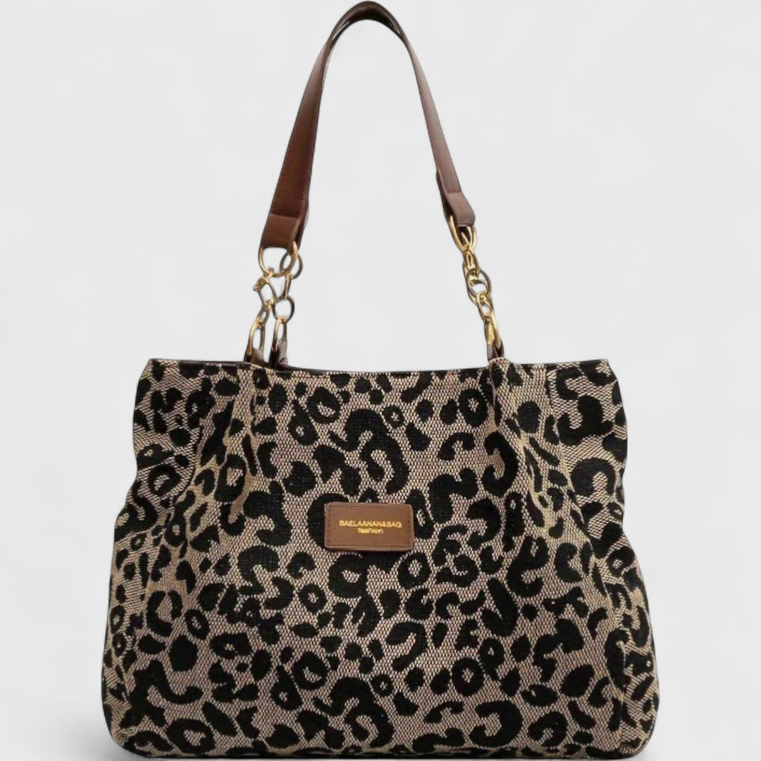 Leopard Print Canvas Tote