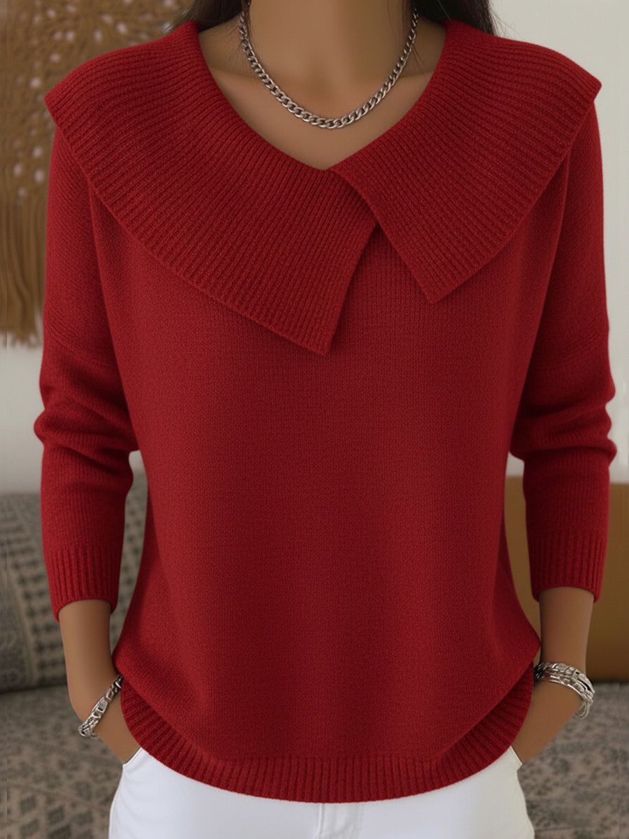 Warm Foldover Neck Sweater