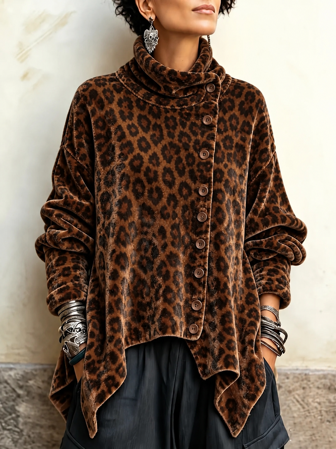 Leopard Velvet Top