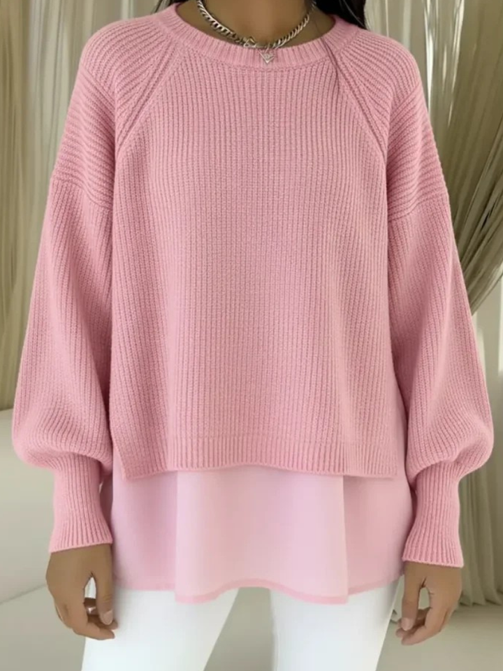 Two-Piece Effect Knit Sweater