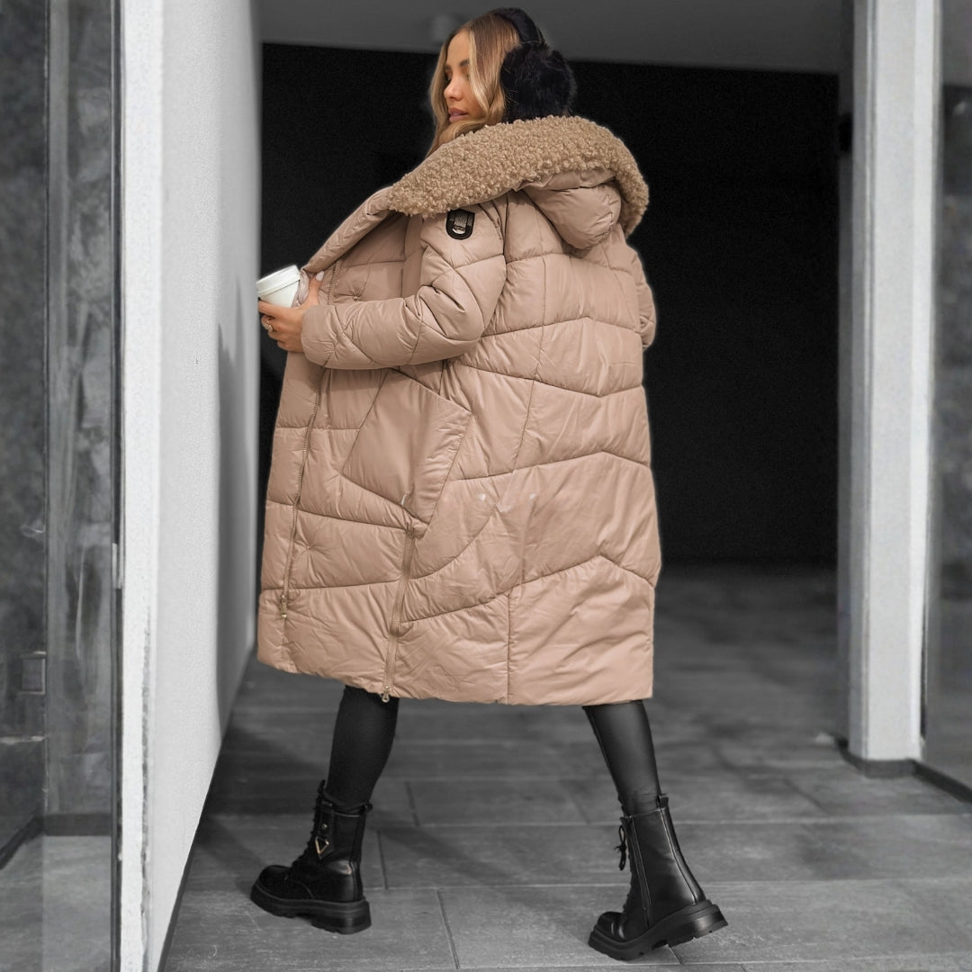 Quilted Coat with Hood
