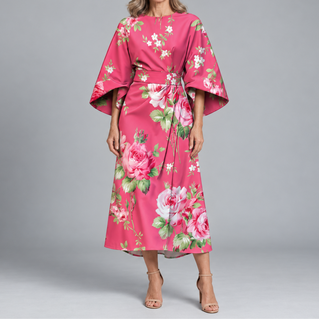 Statement Print Midi Dress