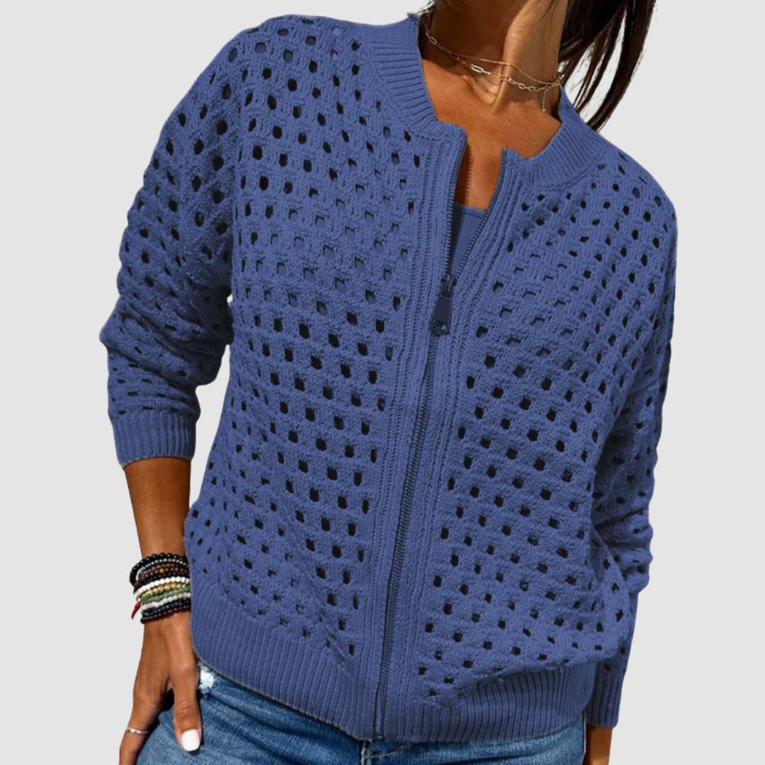 Knitted Cardigan with Zipper