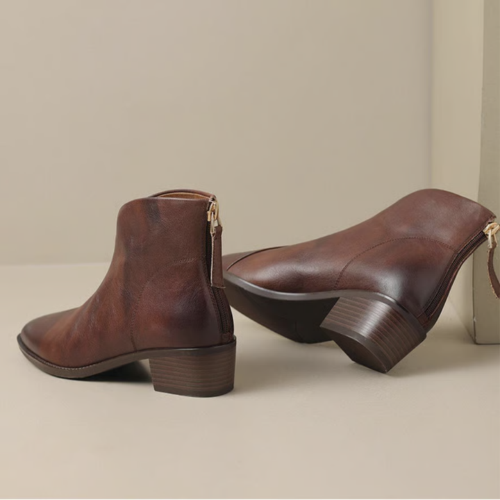 Low Heel Luxury Ankle Boots