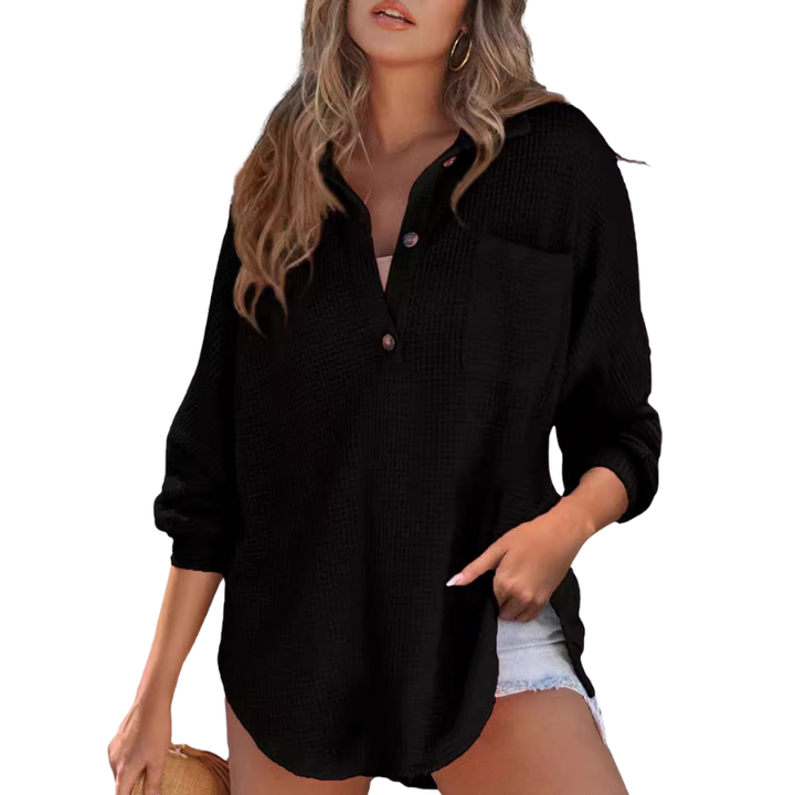 Casual Lightweight V-neck Tunic Blouse