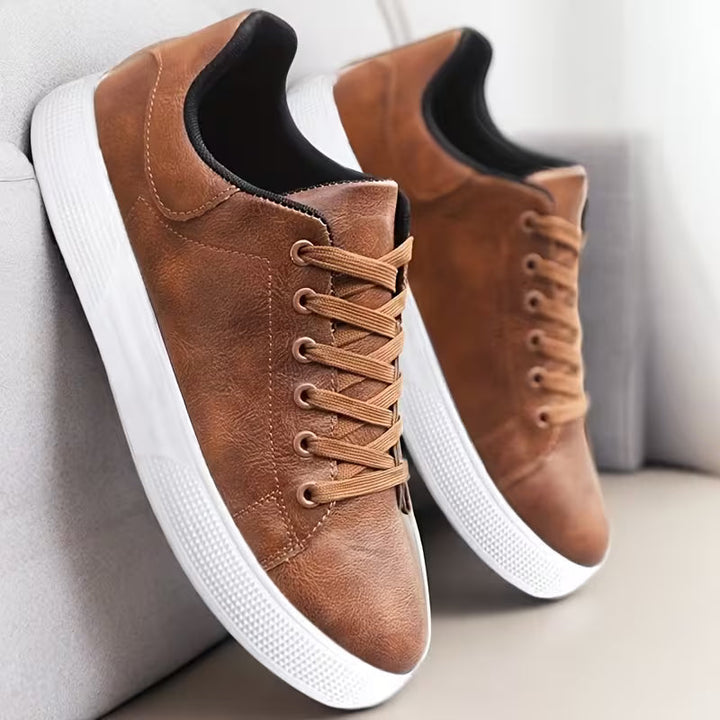 Casual Leather Lace-Up Shoes