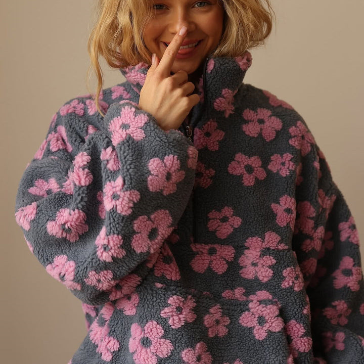 Bloom Fleece with Floral Details