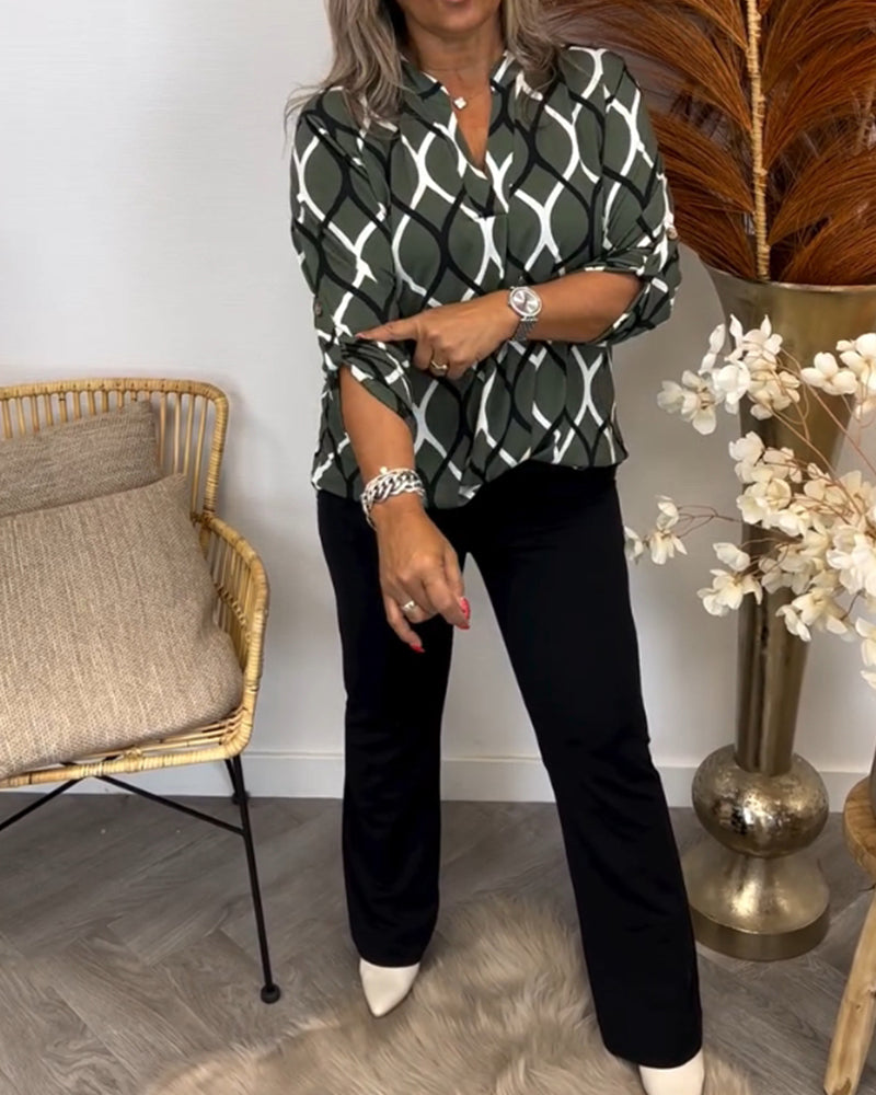 Graphic Print Blouse