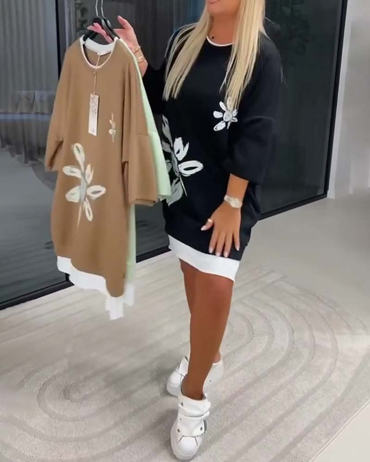 Casual Cotton Knee-Length Dress