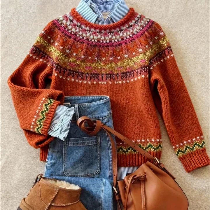 Chic Vintage Knit Sweater Laila