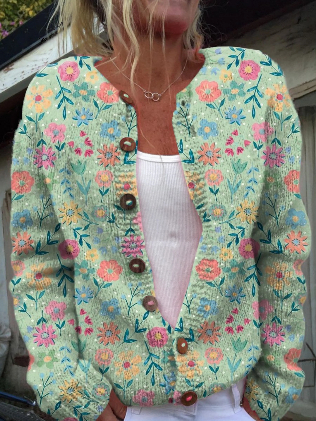 Women's Vintage Floral Cardigan