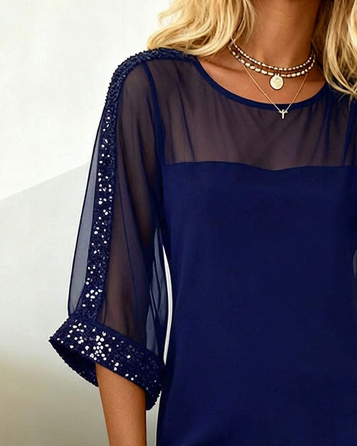 Sparkling Sequin Mesh Dress