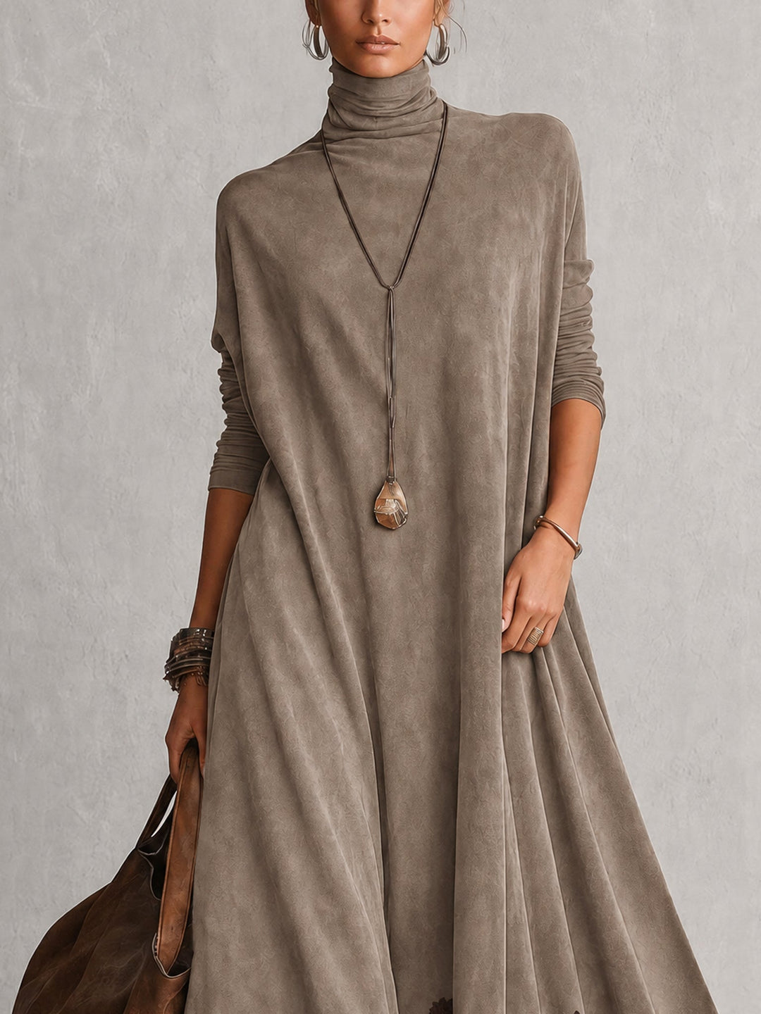 Vintage Suede Maxi Dress