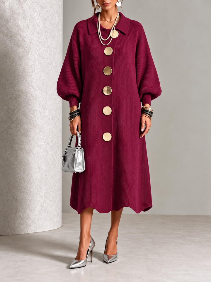 Long Sleeve Button-Down Dress