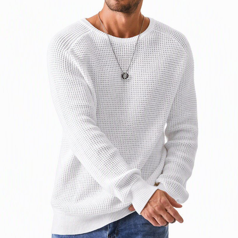 Textured Waffle Knit Sweater