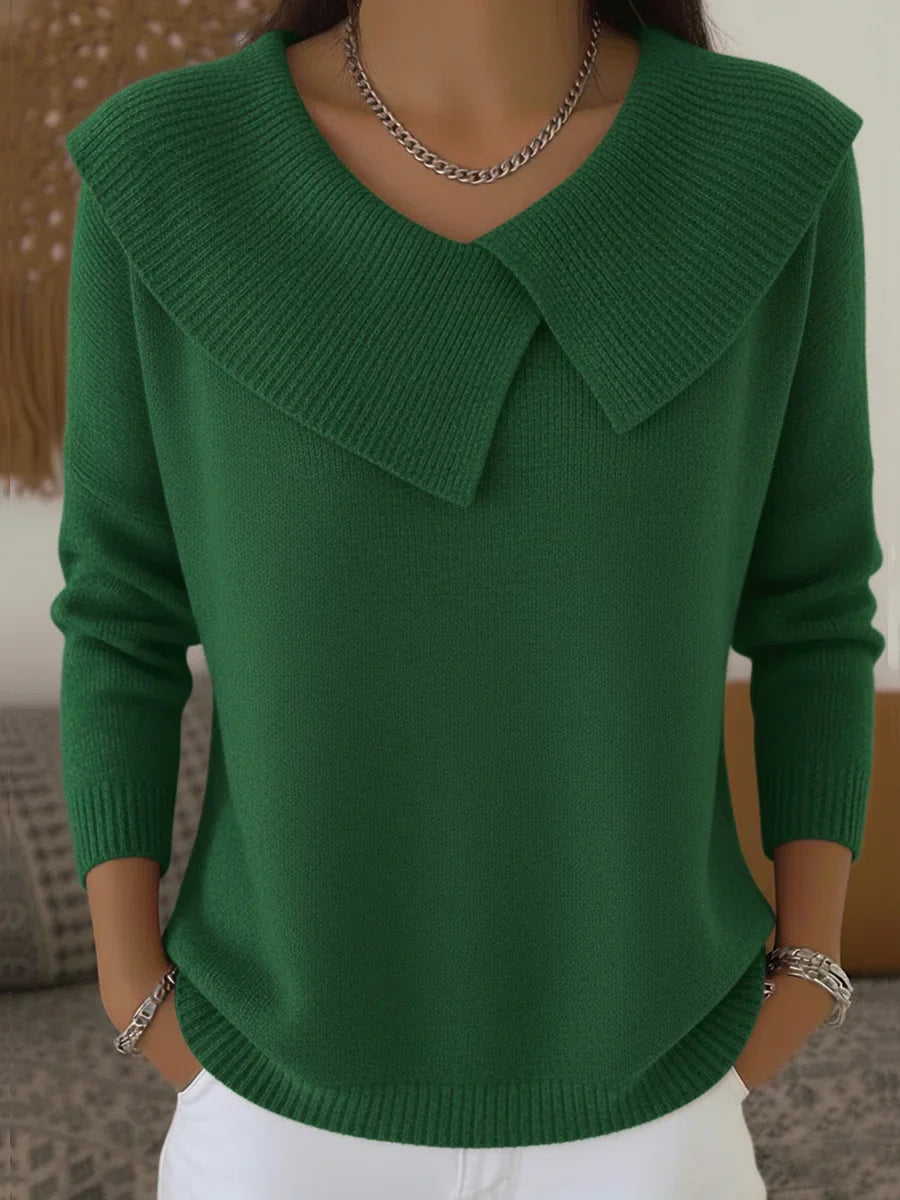 Cozy Holiday Swing Collar Sweater